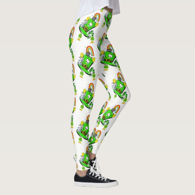 Happy St. Patrick's Day Rabbit Leggings (Right)