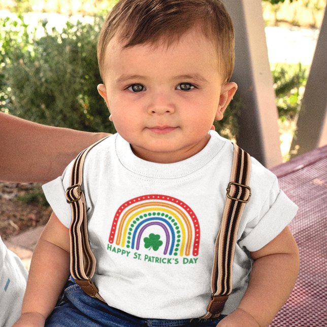 Happy St. Patrick's Day Rainbow Baby T-Shirt (Creator Uploaded)