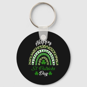 Happy St Patricks Day Rainbow St Patricks Day Luck Key Ring