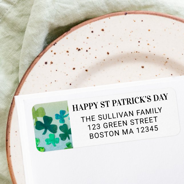 Happy St Patrick's Day Return Address  Label (Creator Uploaded)