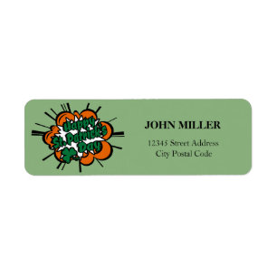 Happy St. Patrick's Day Return Address Label