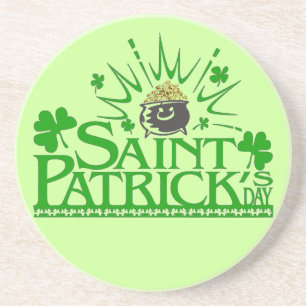 Happy St. Patrick's Day Sandstone Coaster