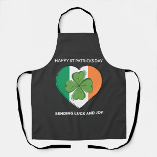 Happy St Patrick's day sending luck and joy Apron