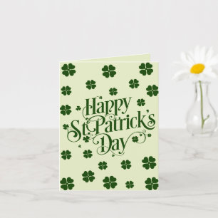 happy st Patrick's day shamrock custom Card