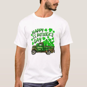 Happy St. Patrick's Day Shamrock Farm Truck T-Shirt