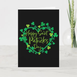 Happy St. Patricks Day Shamrock Irish Saint Patric Card