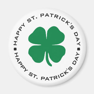 Happy St. Patrick's Day Shamrock Lucky Charm Magnet