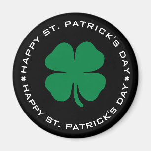Happy St. Patrick's Day Shamrock Lucky Charm Magnet