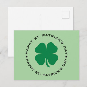 Happy St. Patrick's Day Shamrock Lucky Charm Postcard