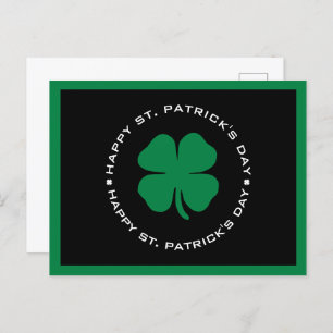 Happy St. Patrick's Day Shamrock Lucky Charm Postcard