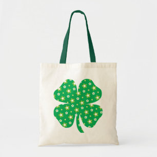 Happy St. Patrick's Day   Shamrock Pattern Tote Bag