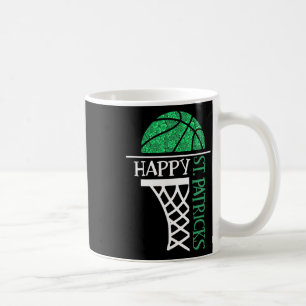 Happy St Patricks Day Shamrock Sketll Player Net _ Coffee Mug