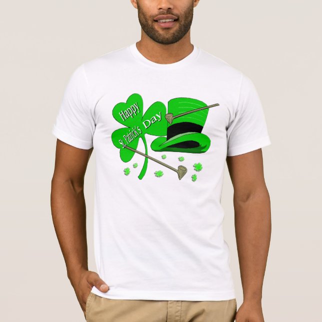 Happy St Patrick's Day Shamrock T-Shirt (Front)