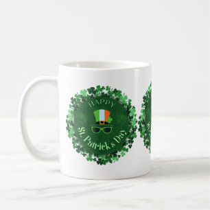 Happy St. Patrick's Day Shamrock Wreath Mug