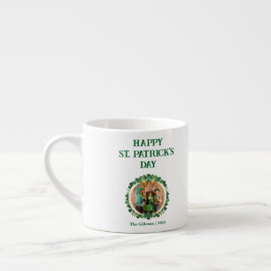 Happy St patricks day Shamrocks Family Photo Espresso Cup