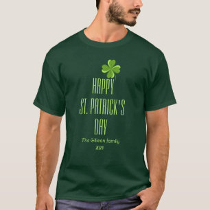 Happy St. patrick's day Shamrocks family photo T-Shirt
