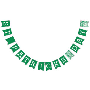 Happy St Patricks Day Shamrocks Green Bunting