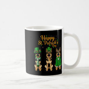 Happy st patricks day shepherd dog graphic - coffee mug