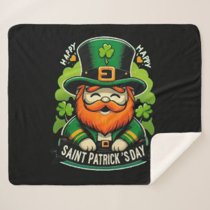 Happy St Patricks Day Sherpa Blanket