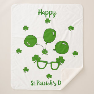 Happy St Patrick's Day Sherpa Blanket