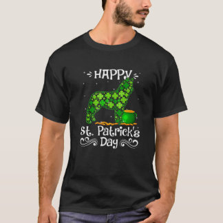 Happy St Patrick's Day Siberian Husky Dogs Shamroc T-Shirt