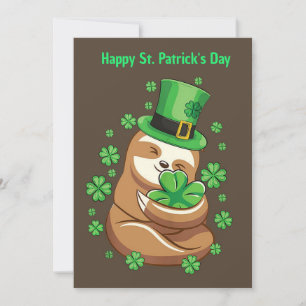 Happy St. Patrick's Day Sloth invitation