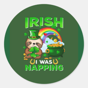 Happy St. Patrick's Day Sloth sticker