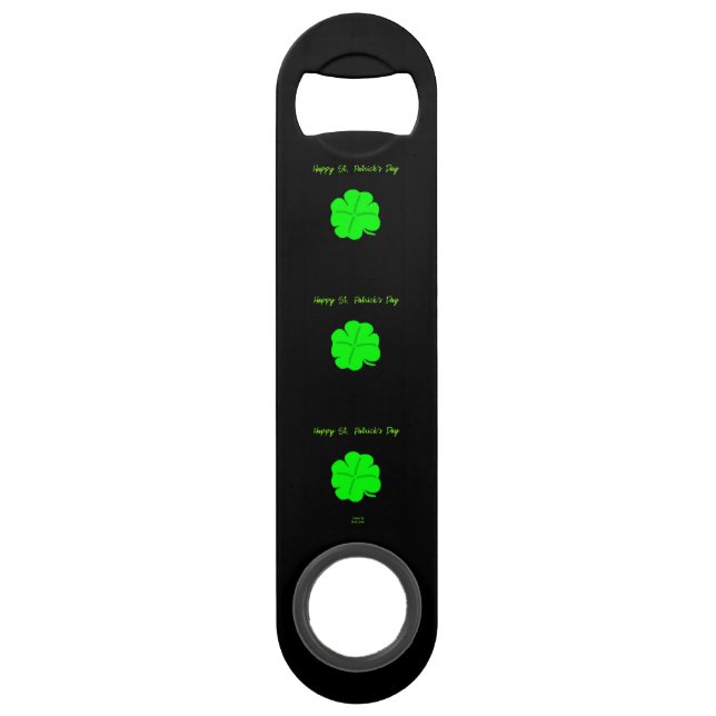 Happy St.  Patrick's Day Speed Bottle Opener (Front)