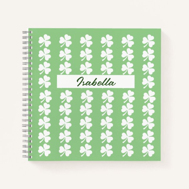Happy St. Patrick's Day Spiral Notebook (Front)