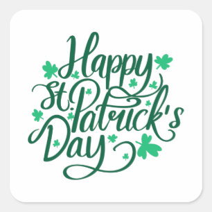 Happy St Patricks Day Square Sticker