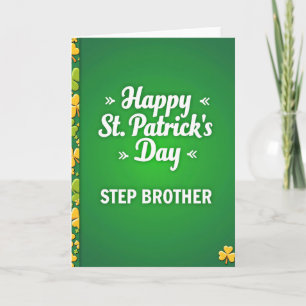 Happy St Patricks Day Stepbrother Card