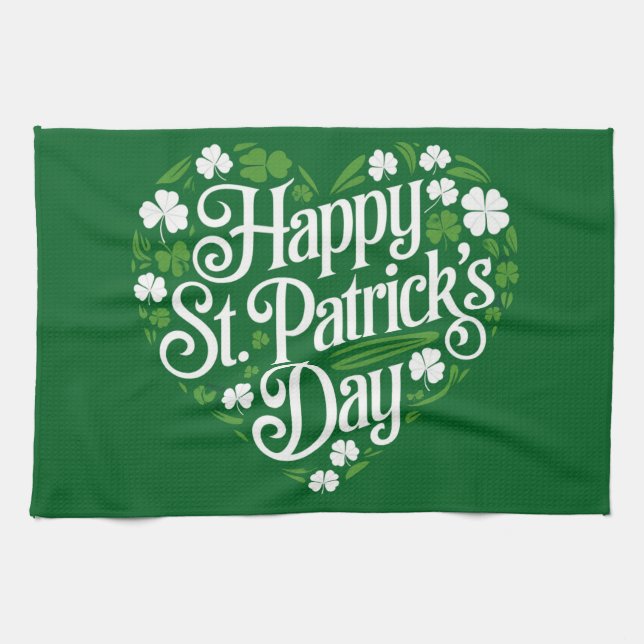 Happy St Patrick's Day  Tea Towel (Horizontal)