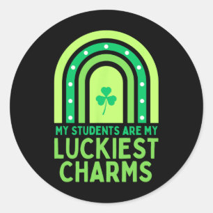 Happy St Patrick's Day Teacher School Saint Patric Classic Round Sticker