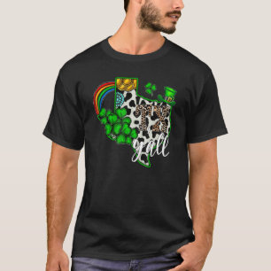 Happy St. Patrick's day Texas Y'all Cowhide Lucky T-Shirt