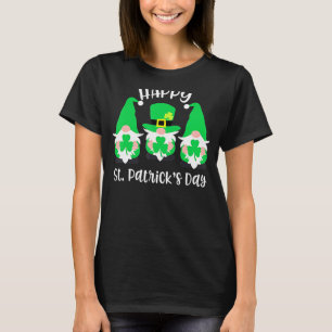 Happy St Patrick's Day Three Gnome Irish Shamrock T-Shirt