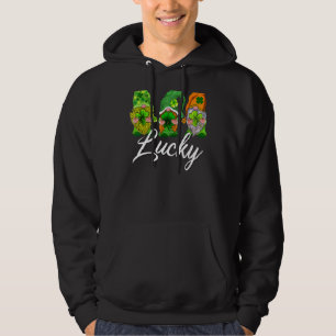 Happy St Patrick's Day Three Gnomes Lucky Green Sh Hoodie