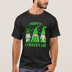 Happy St Patrick's Day Three Gnomes Shamrock Boys  T-Shirt