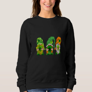 Happy St Patrick's Day Three Gnomes Shamrock Sweatshirt