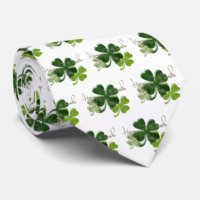 Happy St. Patrick's Day Tie (Rolled)