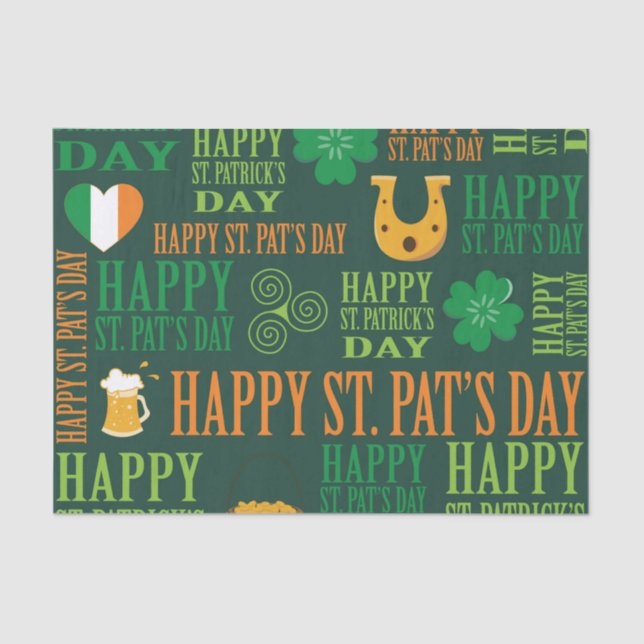 Happy St. Patrick's Day Tissue Paper (Front)