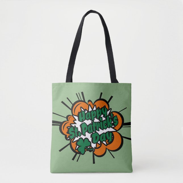 Happy St. Patrick's Day Tote Bag (Front)