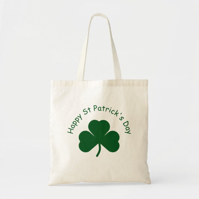 Happy St Patrick's Day Tote Bag (Front)
