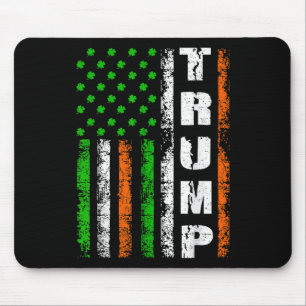 Happy St Patricks Day Trump Men Women Flag Mouse Pad