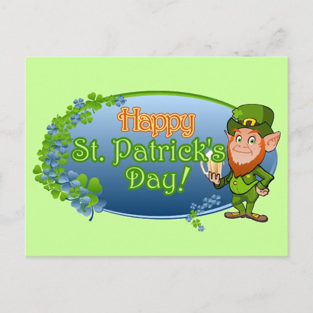 Happy St. Patrick's Day (Ver 2) Postcard (Front)