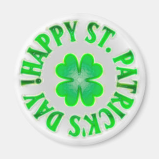 Happy St. Patrick's Day! Vintage Shamrock Magnet