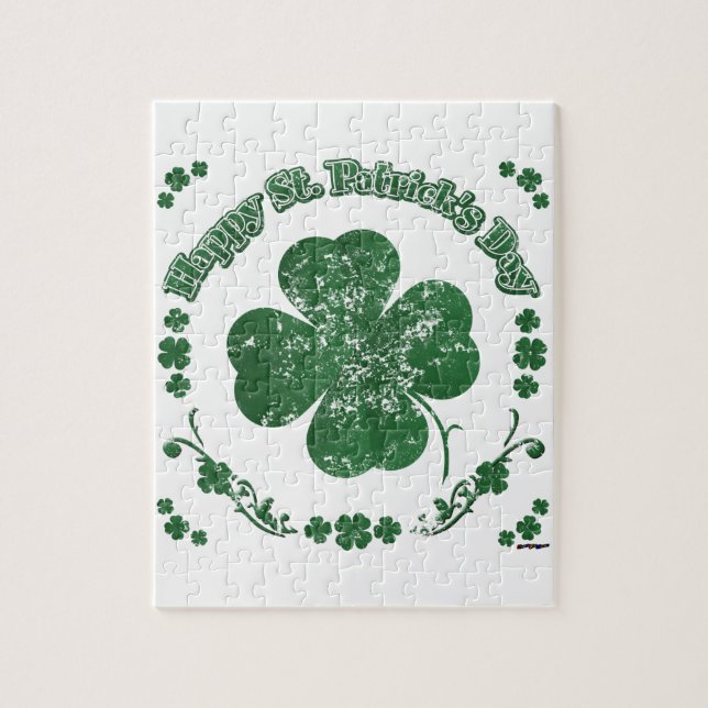 Happy St. Patrick's Day - vintage style Jigsaw Puzzle (Vertical)