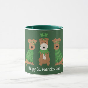 Happy St Patricks Day Welsh Wire Fox Terrier Dogs Mug