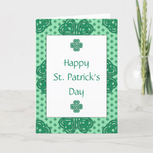 Happy St Patrick's Day with Irish Blessing Holiday Card