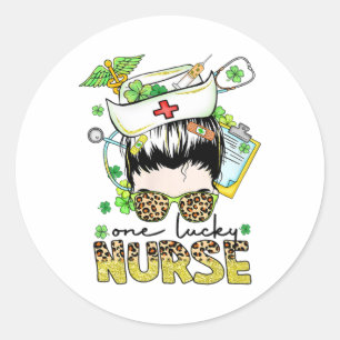 Happy St Patricks Day Women And Men Classic Round Sticker