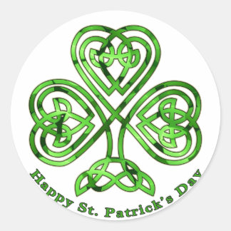 Happy St. Patrick's Day! Wrist Classic Round Sticker